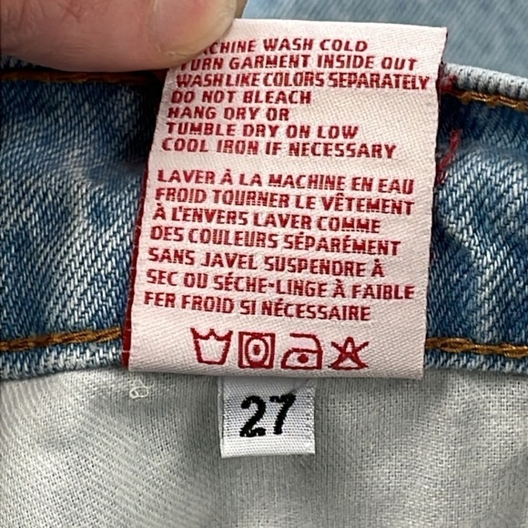 Revice Yin Yang Crop Jeans Split Light Dark Wash Zip Around Front to Back Sz 27 - Picture 14 of 16